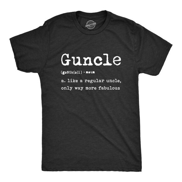 Mens Guncle Definition T Shirt Funny Best Uncle Gay Pride Tee for Guys - Picture 1 of 4
